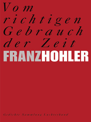 cover image of Vom richtigen Gebrauch der Zeit
